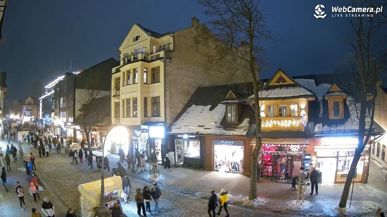 Krupówki  - widok na deptak - 31 styczeń 2026, 17:27