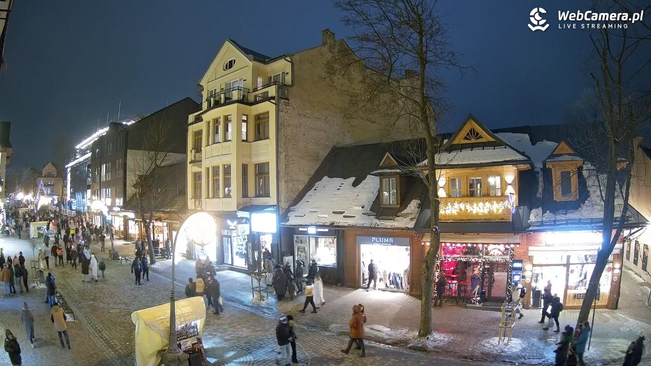 Krupówki  - widok na deptak - 31 styczeń 2026, 17:27