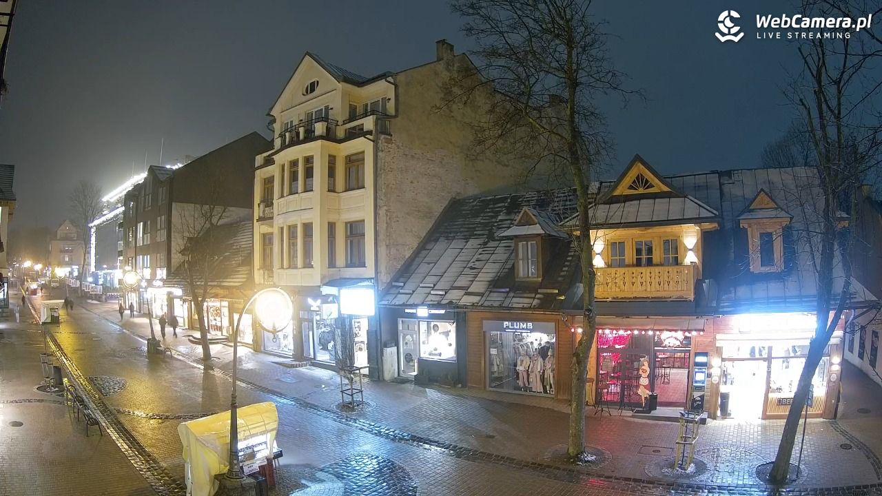 Krupówki  - widok na deptak - 17 marzec 2026, 19:50