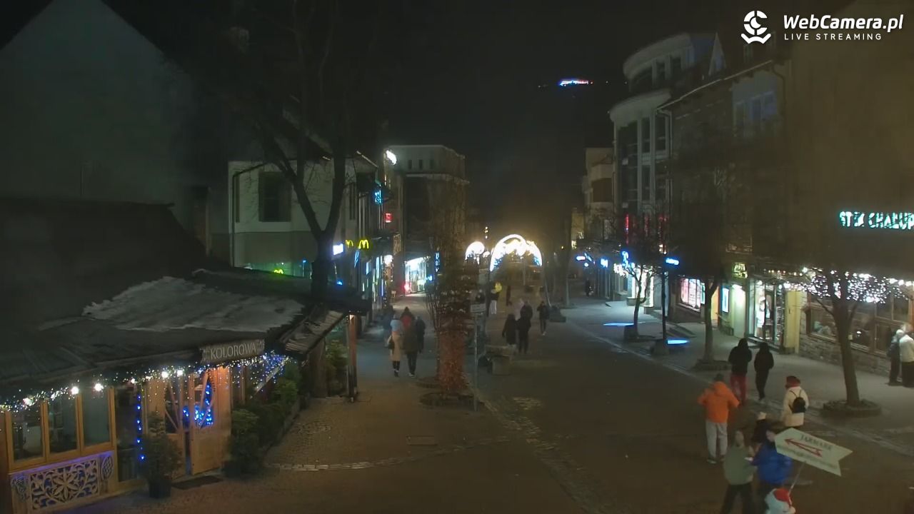 Zakopane - widok na deptak Krupówki NOWOŚĆ - 15 grudzień 2025, 21:05