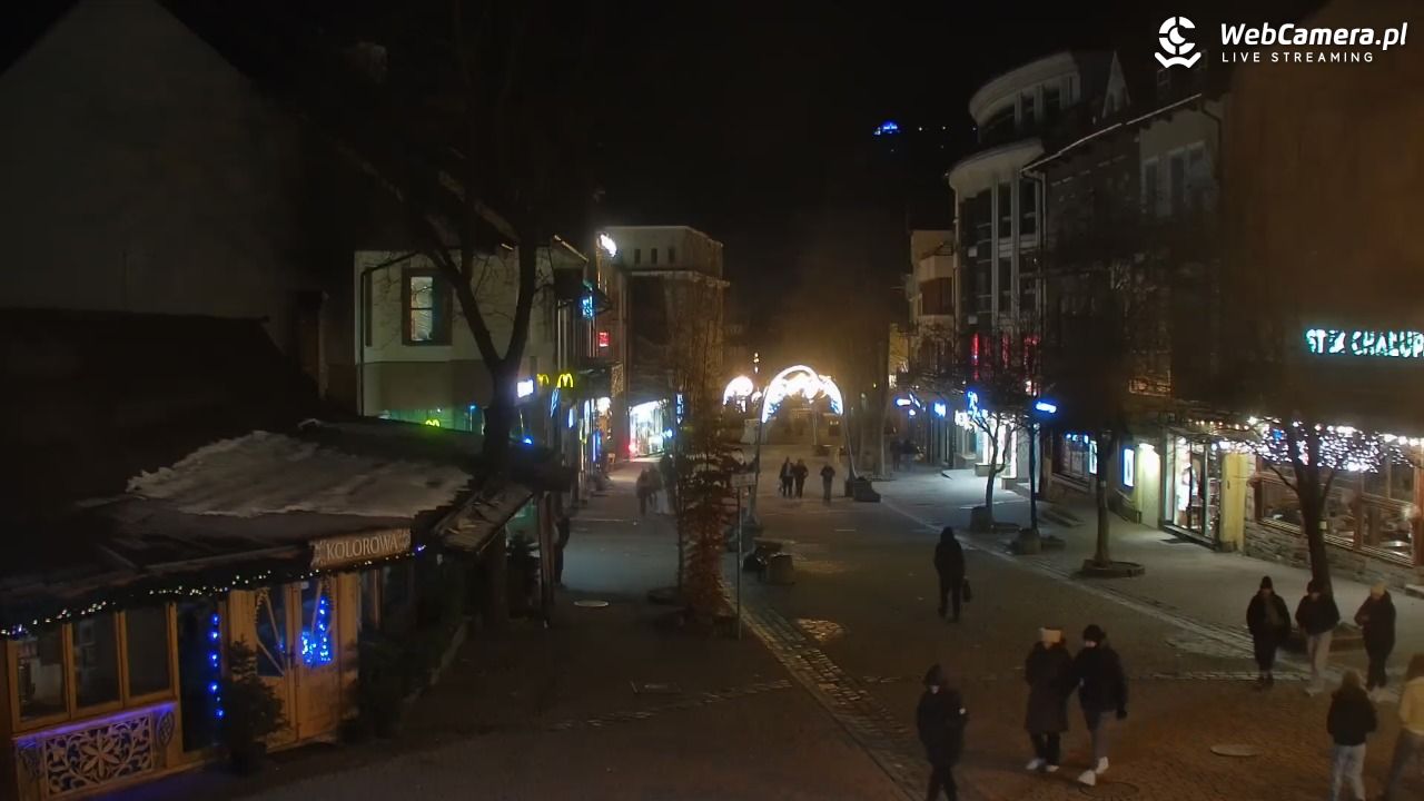 Zakopane - widok na deptak Krupówki NOWOŚĆ - 14 grudzień 2025, 22:24