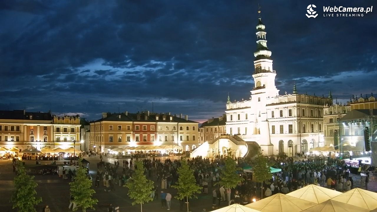 ZAMOŚĆ - widok na Rynek Wielki - 15 maj 2026, 21:00