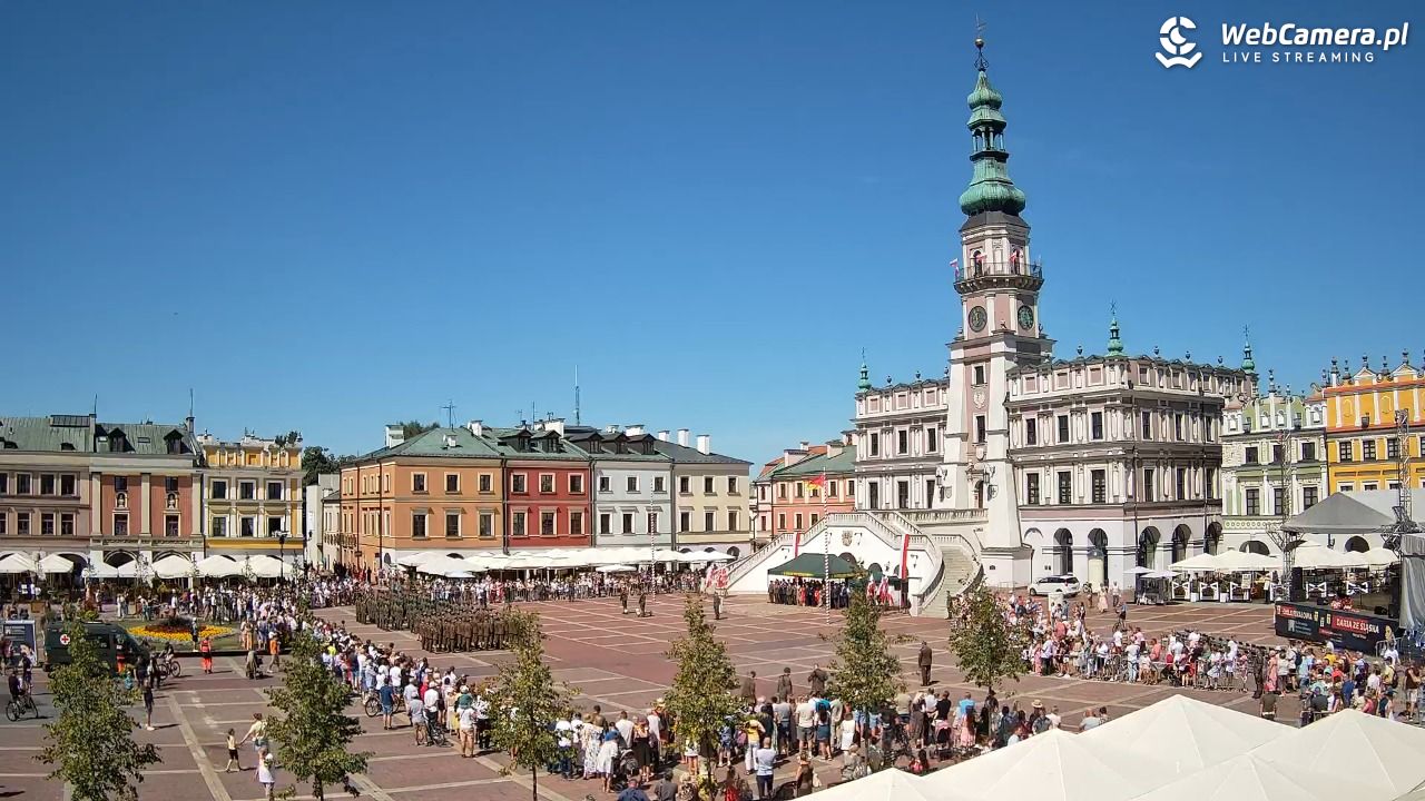ZAMOŚĆ - widok na Rynek Wielki - 15 sierpień 2026, 11:57
