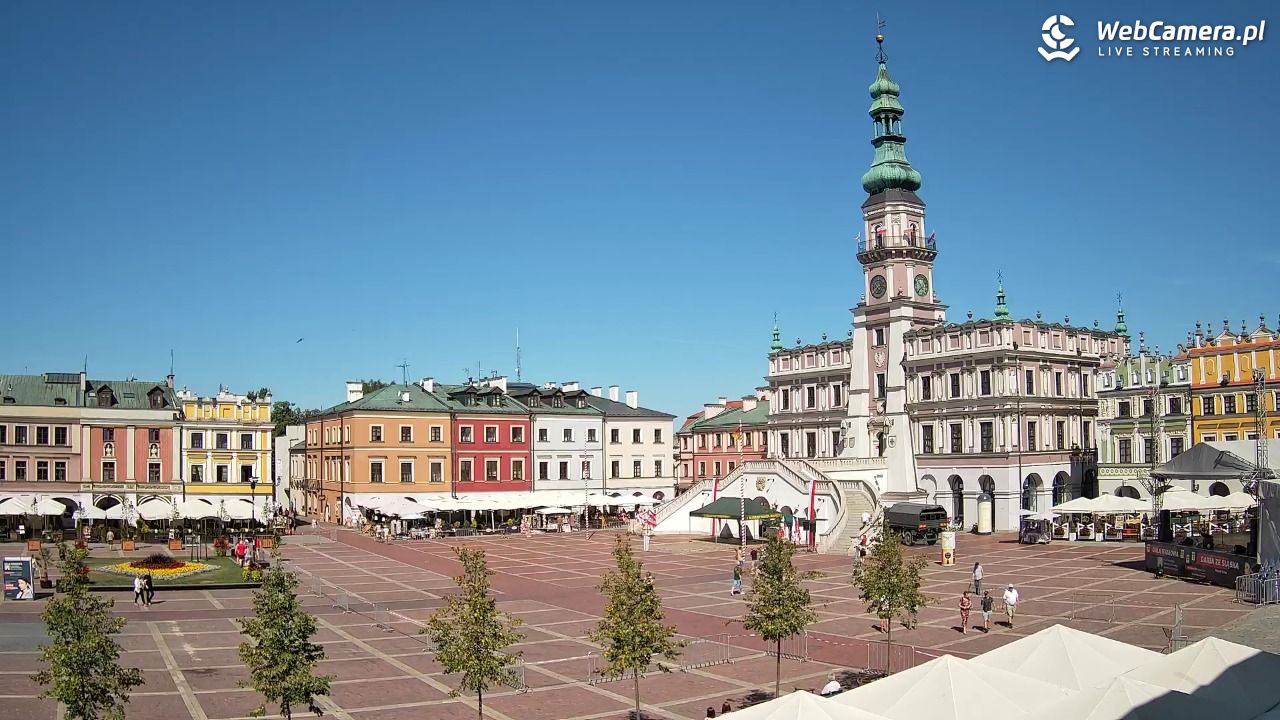 ZAMOŚĆ - widok na Rynek Wielki - 15 sierpień 2026, 10:40