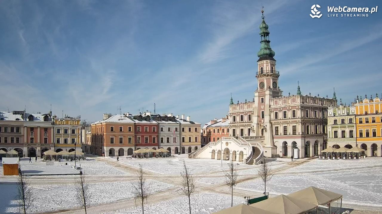 ZAMOŚĆ - widok na Rynek Wielki - 16 luty 2026, 11:49