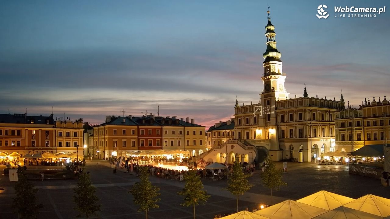 ZAMOŚĆ - widok na Rynek Wielki - 30 czerwiec 2026, 21:35