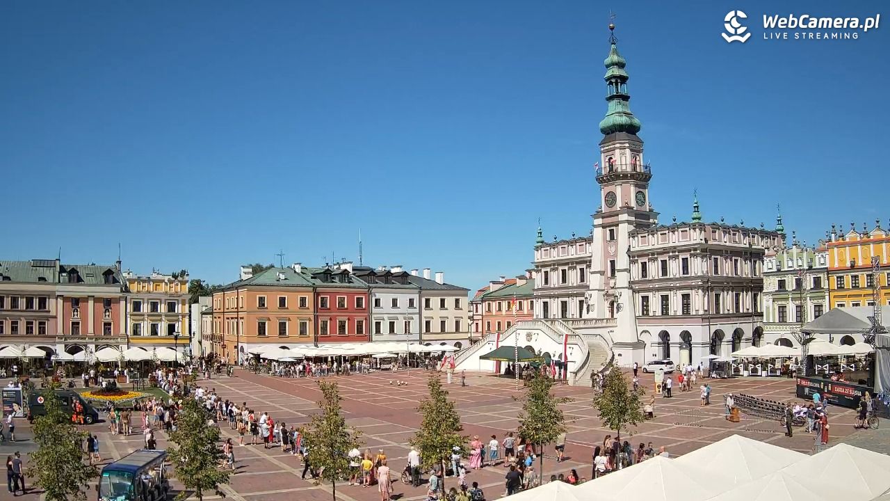 ZAMOŚĆ - widok na Rynek Wielki - 15 sierpień 2026, 11:49