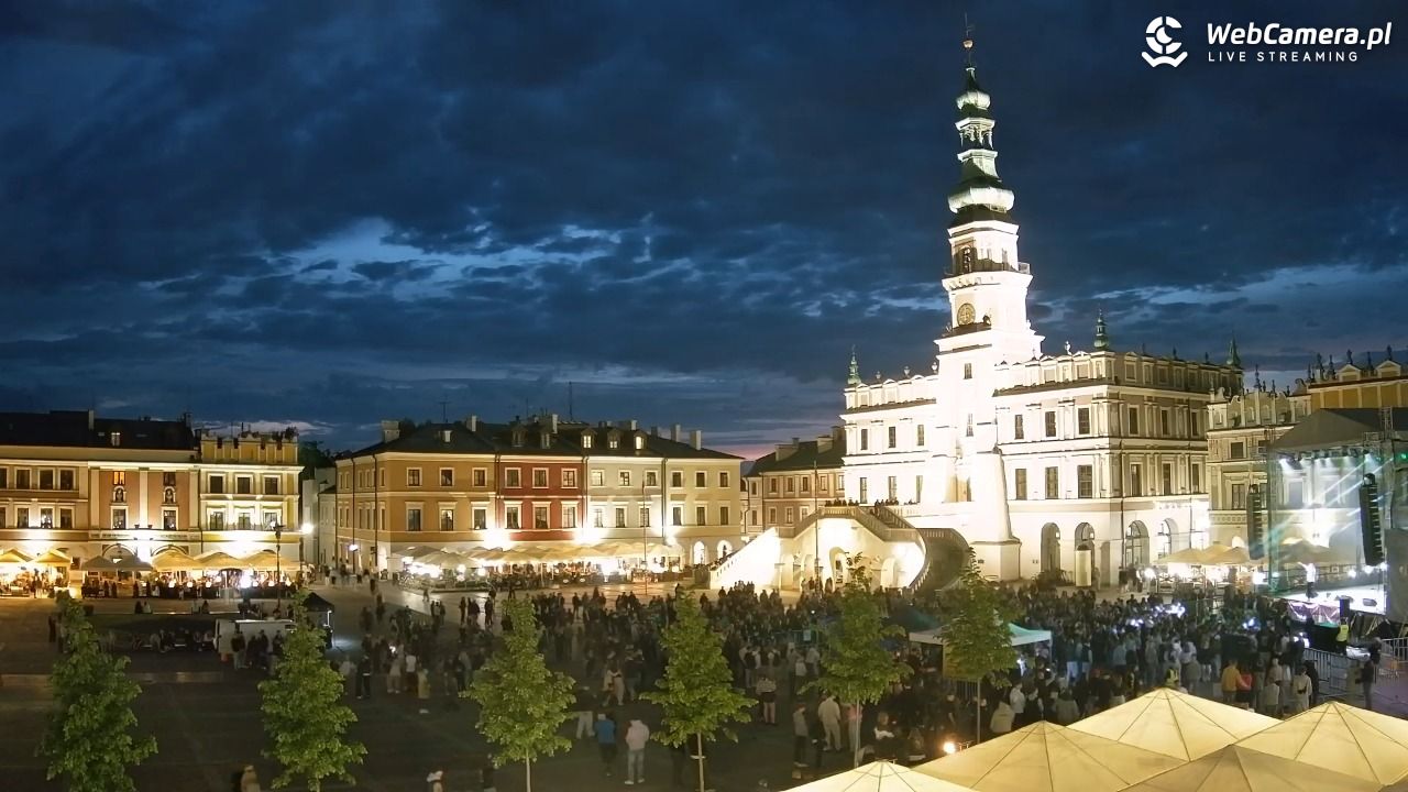 ZAMOŚĆ - widok na Rynek Wielki - 15 maj 2026, 21:00
