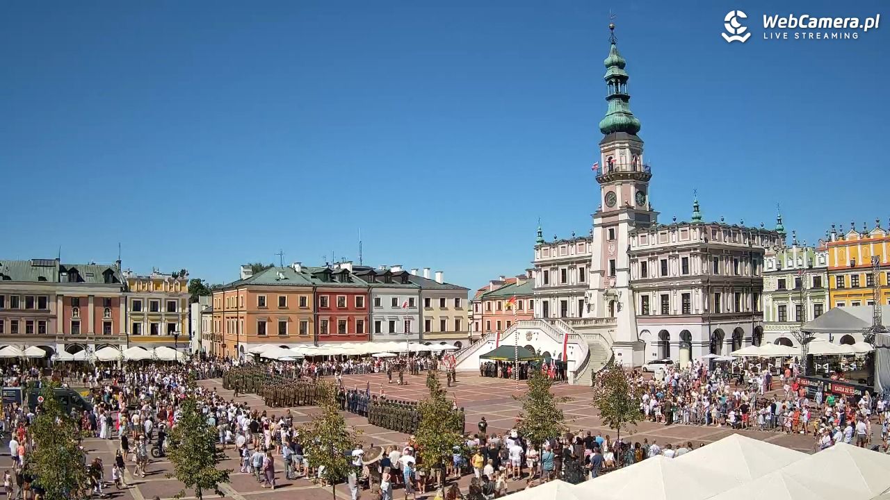ZAMOŚĆ - widok na Rynek Wielki - 15 sierpień 2026, 12:12