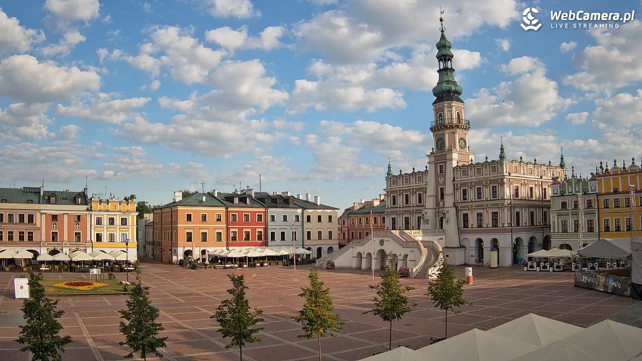 ZAMOŚĆ - widok na Rynek Wielki - 03 lipiec 2026, 06:35