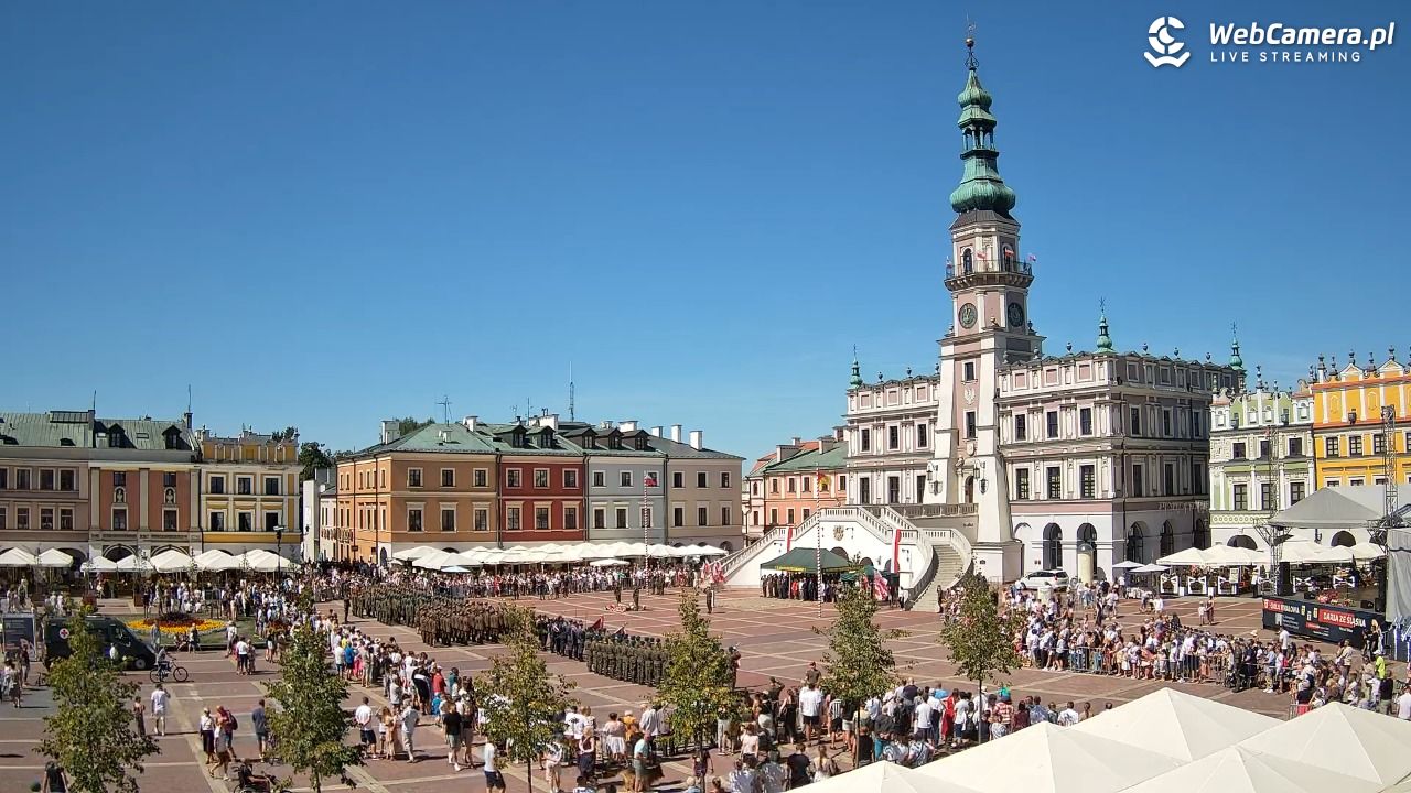 ZAMOŚĆ - widok na Rynek Wielki - 15 sierpień 2026, 12:59