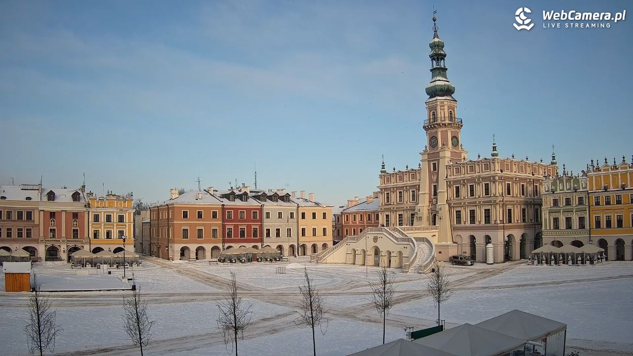 ZAMOŚĆ - widok na Rynek Wielki - 16 luty 2026, 08:10