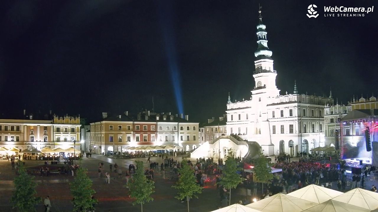ZAMOŚĆ - widok na Rynek Wielki - 15 maj 2026, 22:45