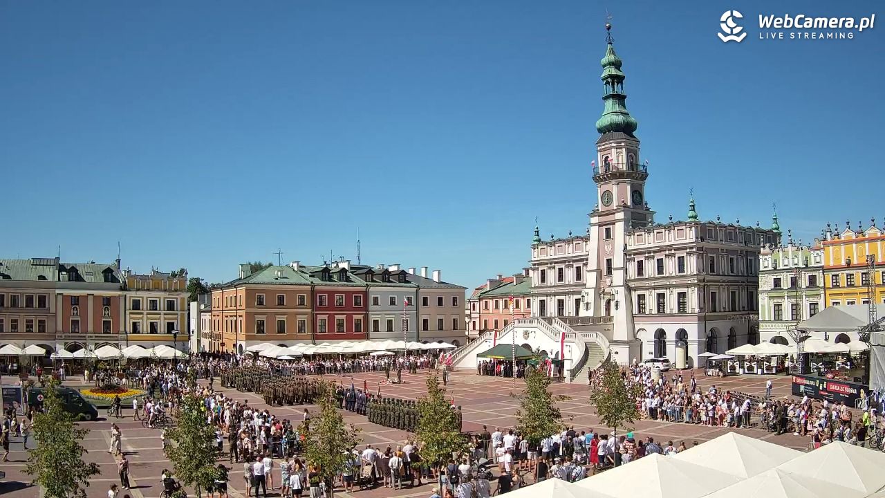 ZAMOŚĆ - widok na Rynek Wielki - 15 sierpień 2026, 13:01