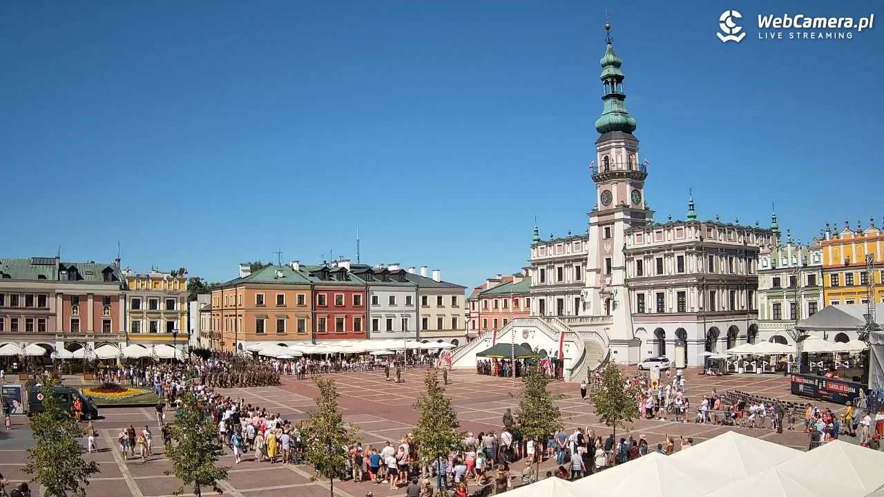 ZAMOŚĆ - widok na Rynek Wielki - 15 sierpień 2026, 11:55