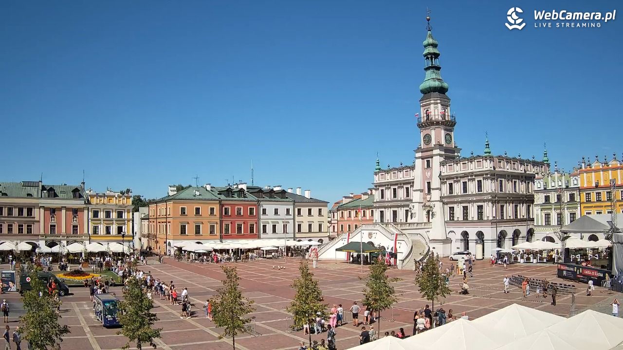 ZAMOŚĆ - widok na Rynek Wielki - 15 sierpień 2026, 11:47