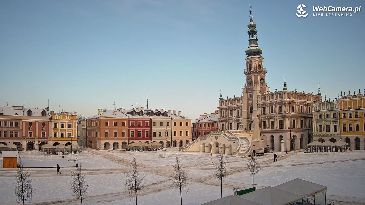 ZAMOŚĆ - widok na Rynek Wielki - 16 luty 2026, 07:58