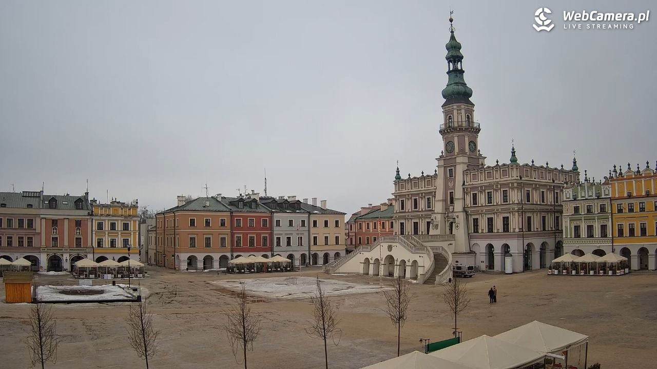 ZAMOŚĆ - widok na Rynek Wielki - 14 luty 2026, 08:54
