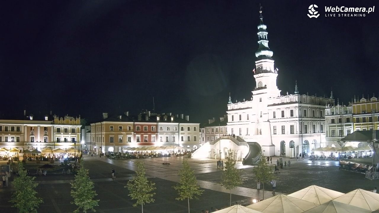 ZAMOŚĆ - widok na Rynek Wielki - 15 sierpień 2026, 21:30