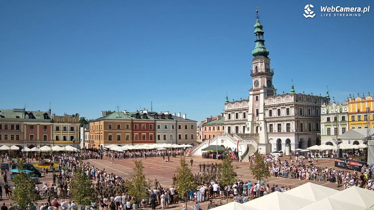 ZAMOŚĆ - widok na Rynek Wielki - 15 sierpień 2026, 13:04