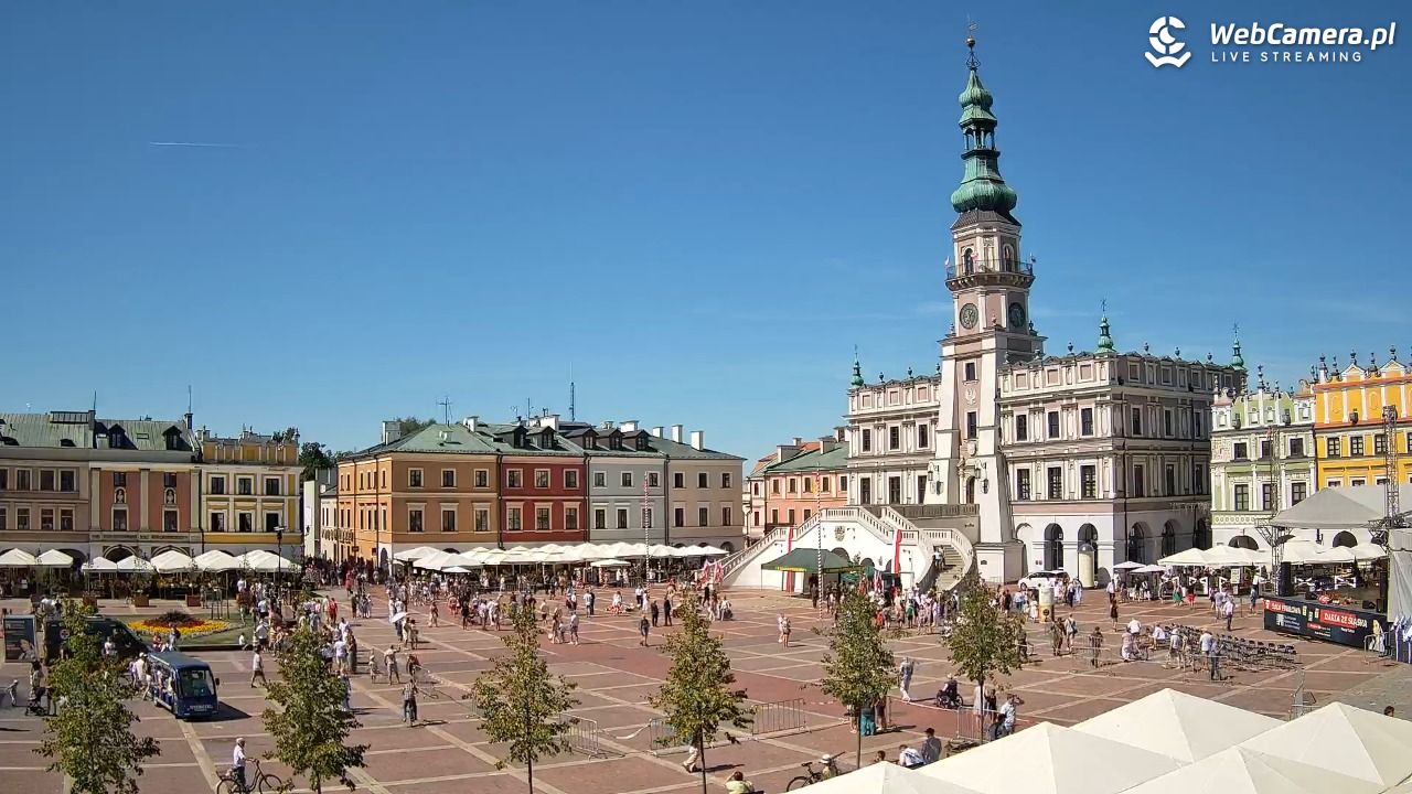 ZAMOŚĆ - widok na Rynek Wielki - 15 sierpień 2026, 13:28