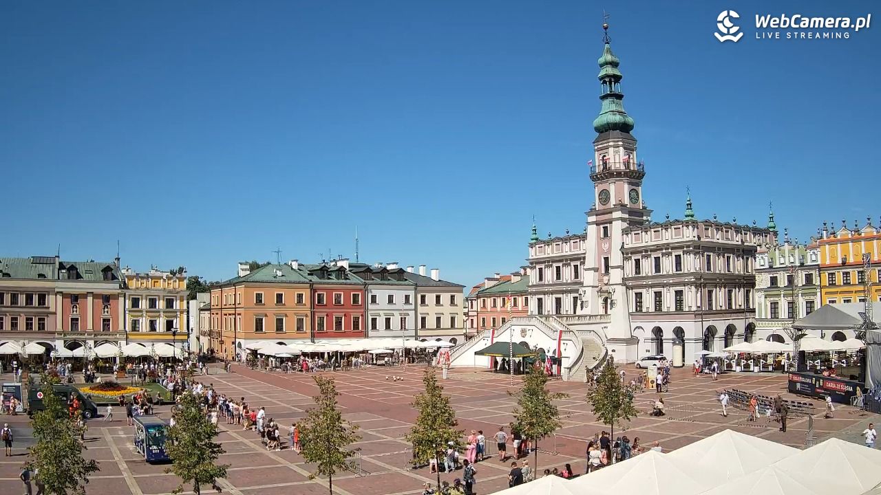 ZAMOŚĆ - widok na Rynek Wielki - 15 sierpień 2026, 11:47
